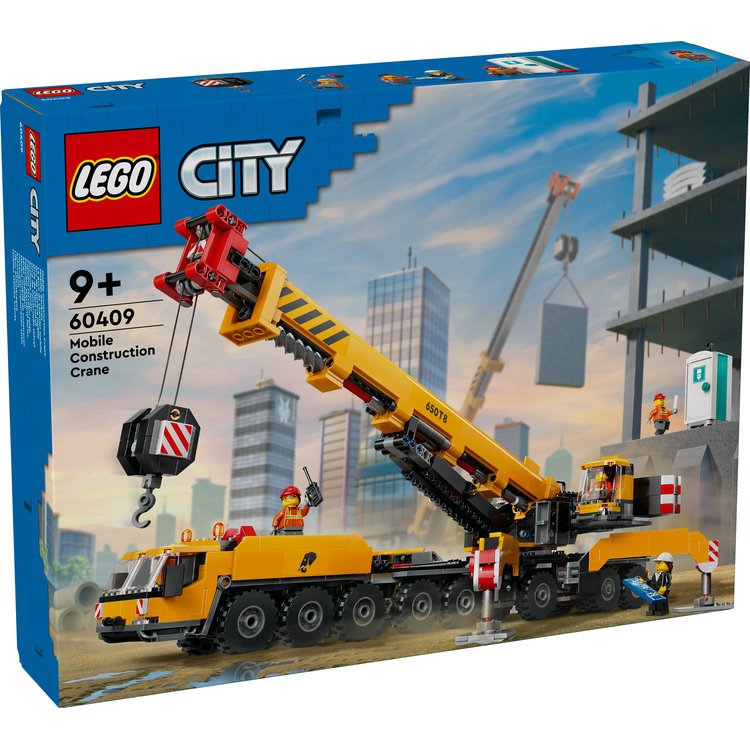 YELLOW MOBILE CONSTRUCTION CRANE