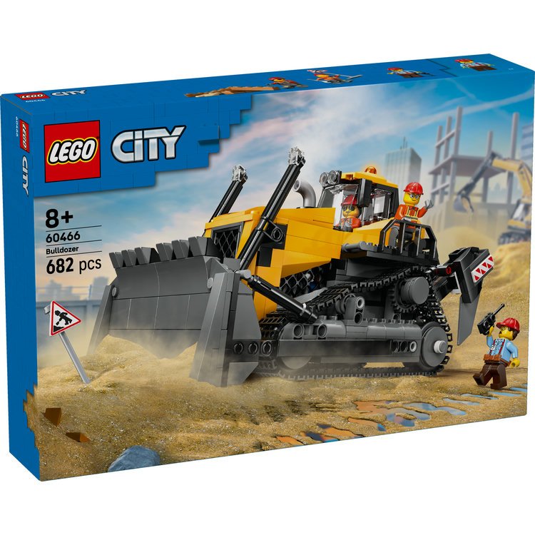 YELLOW BULLDOZER WITH FRONT LOADER