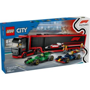 F1® TRUCK WITH RB20 & AMR24 F1® CARS